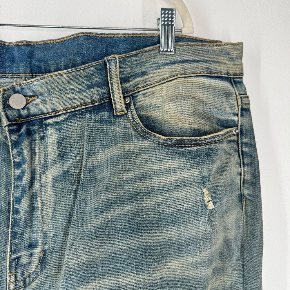 MNML Distressed Grunge Rhinestone Skinny Jeans Men’s Size 40 - Picture 10 of 12